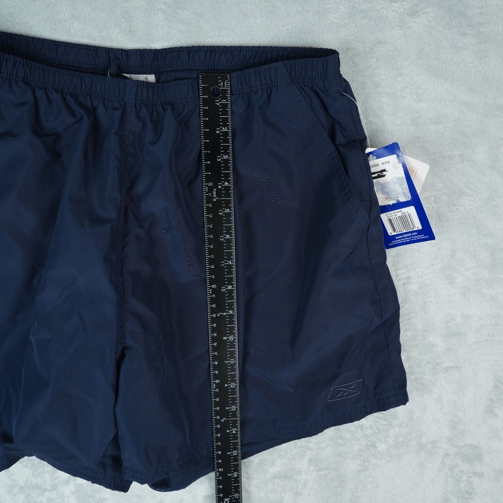 Vintage Reebok Athletic Shorts Women XL Navy Blue Mesh Lined Teflon Y2K 2004 - Picture 11 of 12